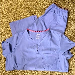 Light blue Heart soul scrub set both size Medium